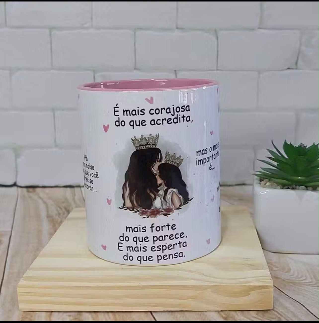 Caneca Mãe & Filha – Te Amo (Cerâmica 325ml) 2