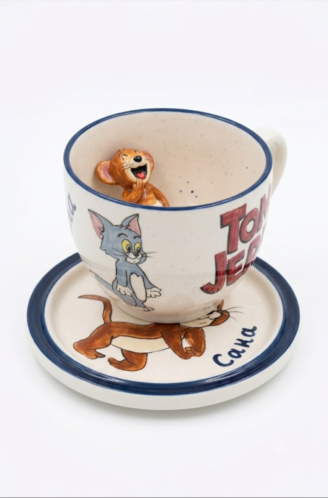 Xícara Tom & Jerry Pintada à Mão